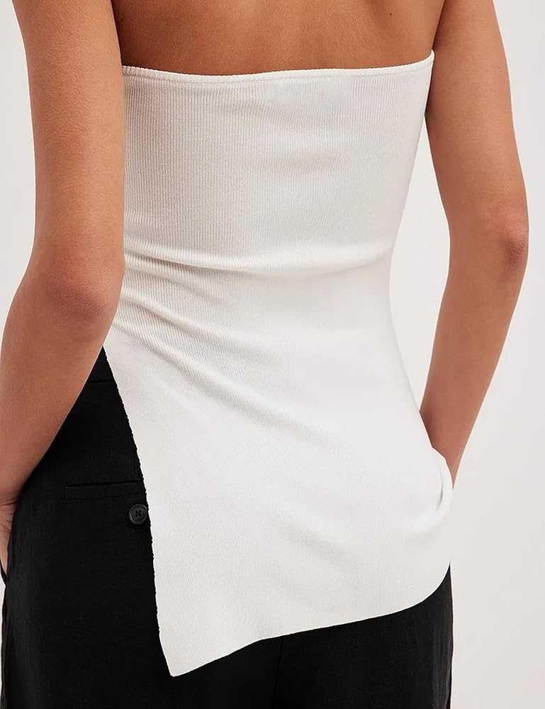[BOHEMSEO]SET●BASIC SLIT TUBE TOP SHOP - BASIC - bohemseo