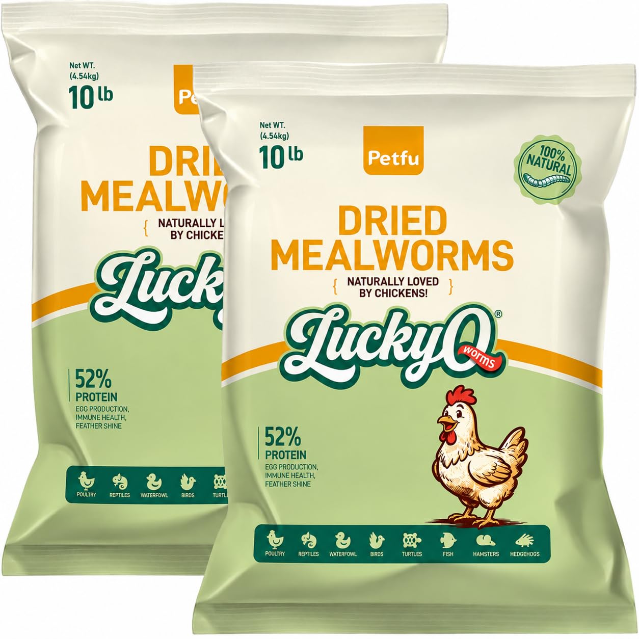20lb Dried Mealworms for Chickens Duck High Protein Birds Treat