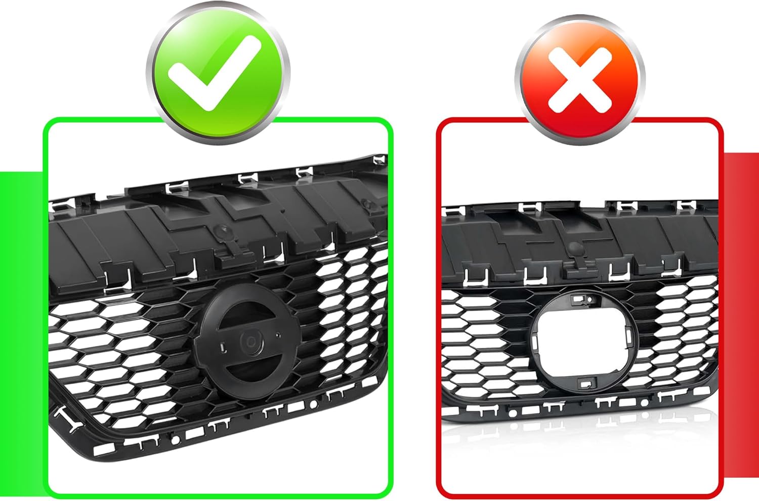 HECASA Lower Grille Molding Trim Compatible with 2020-2022 Nissan Versa S SR SV NI1200306 620705EE0A 62070-5EE0A Bumper Grill Valance