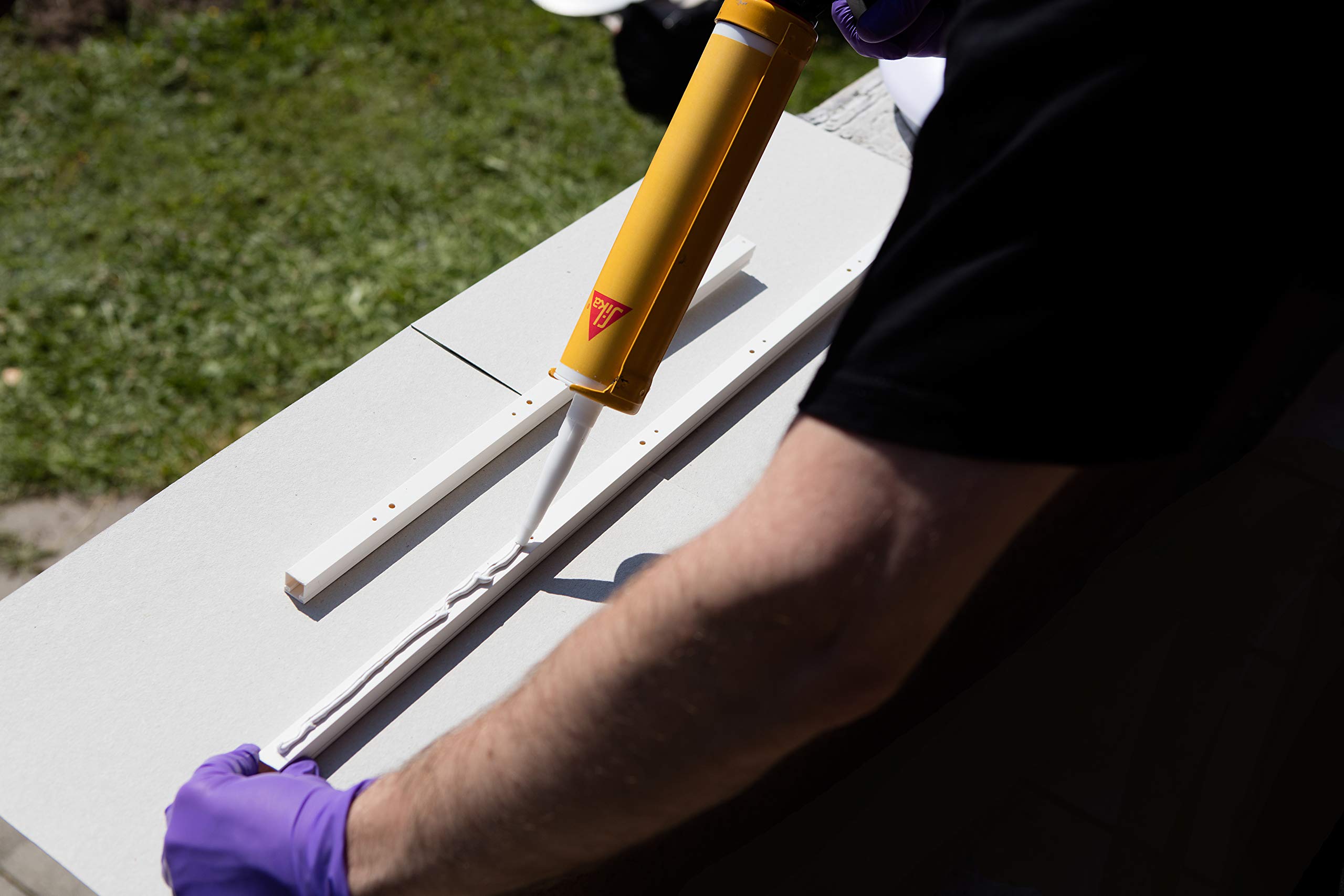 Sika flex-141 PVC szary beton, miękki klej uszczelniający, klej plastikowy na porowatych i nieporowatych podłożach, mocowanie do PCW, wewnątrz i na zewnątrz, 290 ml