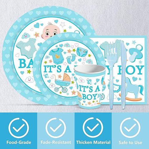 Miniatura 11 de Juego de vajilla para fiesta de sirena, 144 piezas, suministros de fiesta de cumpleaños de sirena, platos de sirena, servilletas, tazas, tenedores