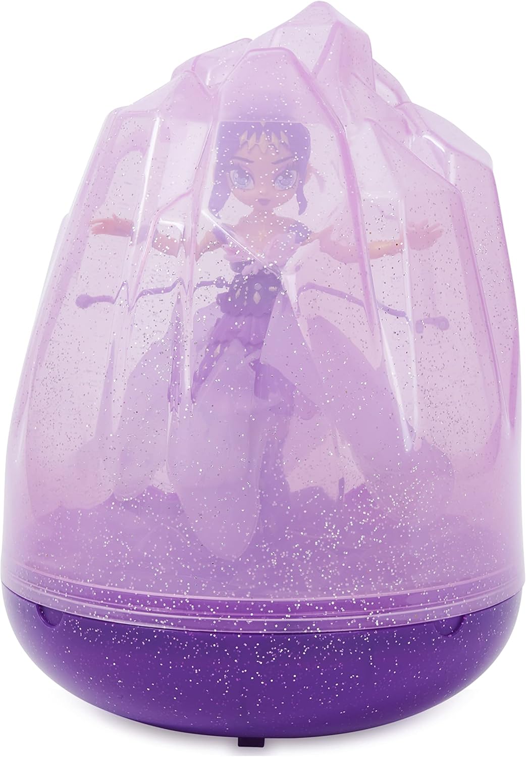 Hatchimals Pixies Crystal Flyers doll stored inside its crystal egg display case