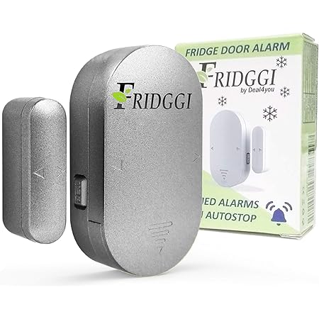 Fridggi Refrigerator Door Alarm When Left Open Freezer Door Open Chime 60sec 120sec 180sec Reminders 80db To 110db Grey Amazon Com