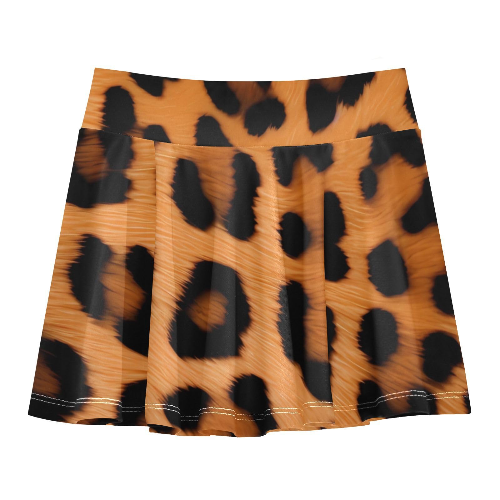 UMIRIKO Leopard Print Girls Skorts Golf Skirt Active Tennis Skort Athletic Skirt 7-8Y 21341200