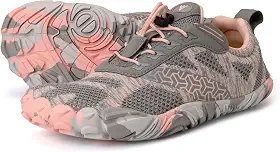 Tênis feminino minimalista para corrida em trilha | Bico largo | Zero Drop