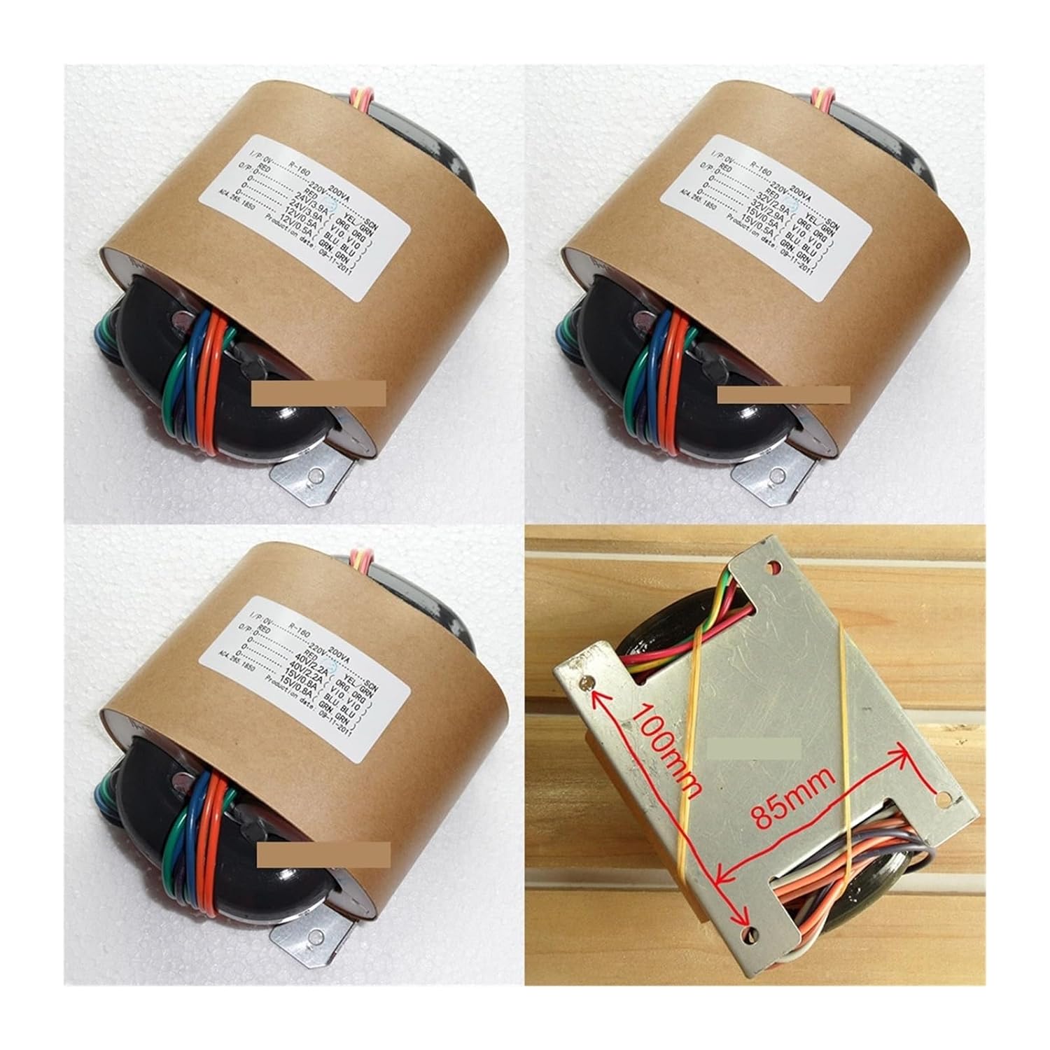 220V 200W R-Core Transformer for Hi-Fi Audio Amplifier Preamps AMP DAC 12V 15V 20V 24V 26V 28V 30V 32V 36V 40V 100V R Core(28Vx2-15Vx2)
