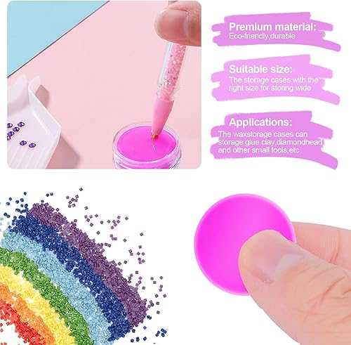 Miniatura 3 de Paquete de 10 contenedores de almacenamiento de cera de pintura de diamante con pegamento arcilla pegamento de arte de diamante para accesorios de