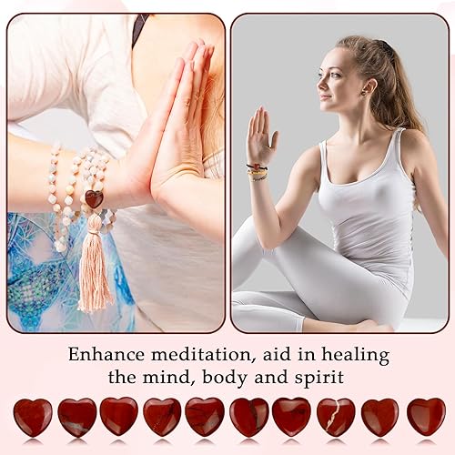 Miniatura 3 de Gerrii 50 piedras curativas de corazón a granel, piedras inspiradoras de corazón de cuarzo, regalo para mujeres, bolsillo de amor, pulido de energía