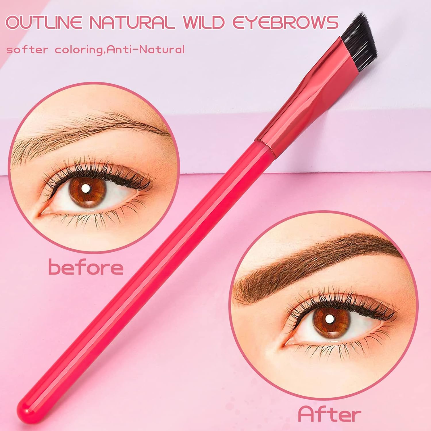 Multi Function Eyebrow Brush, Brow Brushes for Eyebrows Professional Makeup Eyebrow Brush, Square Concealer Brush Grooming Tool for Makeup Brush Hairline Brush(2 PCS) : Beauty & Personal Care