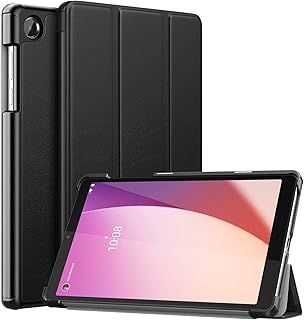 MoKo Case for Lenovo Tab M8 4th Gen Case 8 Inch 2023 TB-300FU/TB-300XU, Slim Stand Hard Back Shell Protective Smart Cover with Trifold Viewing Stand,Case for Lenovo Tab M8 8" 2023 Release - Black
