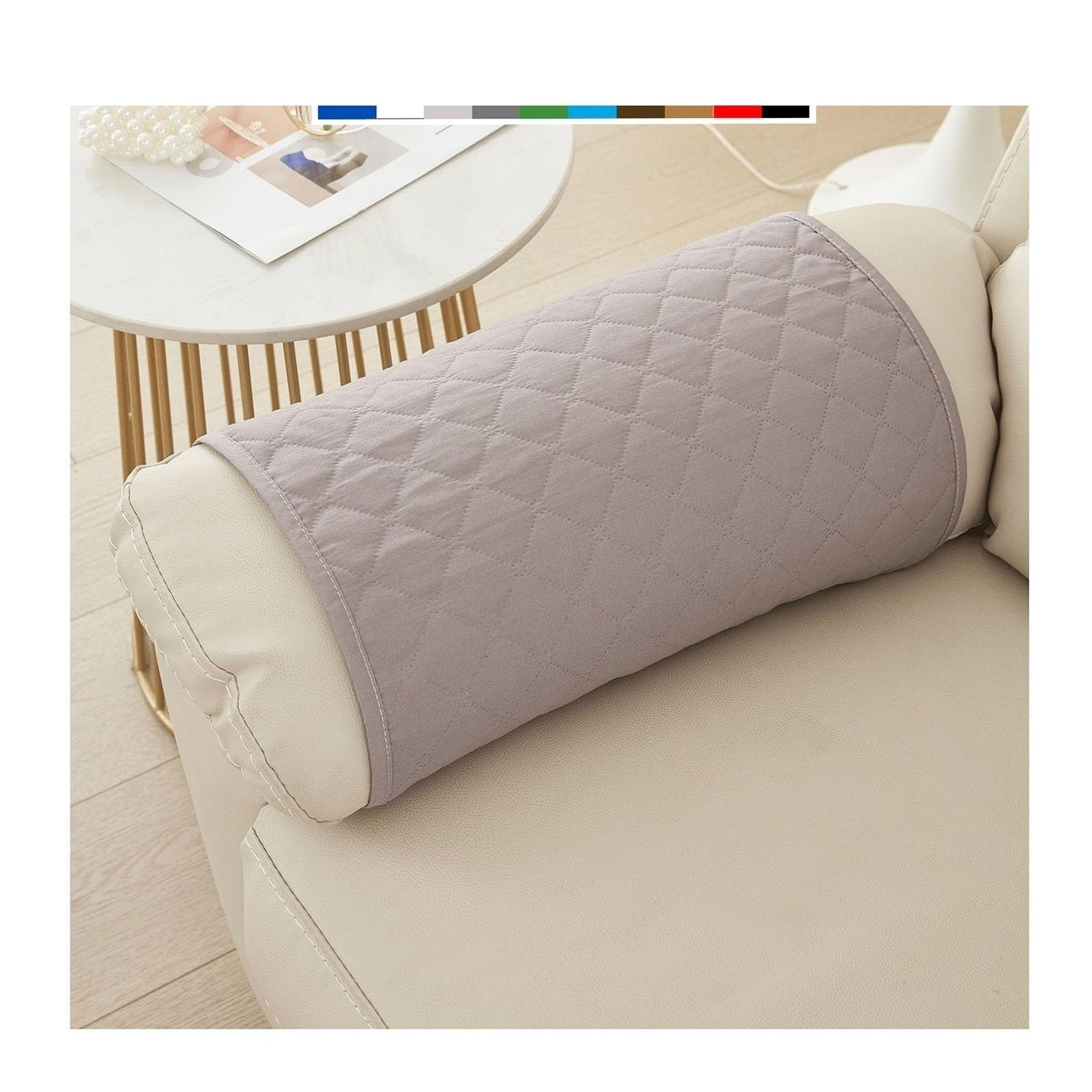 Iliemao Light Grey Sofa Armrest Cover Headrest Cover Recliner Chair Arm Cover Sofa Headrest Slipcovers Nonslip Waterproof Armchair Cover For Recliner Leather Sofa Couch Protector Modern ( Color : Size : No