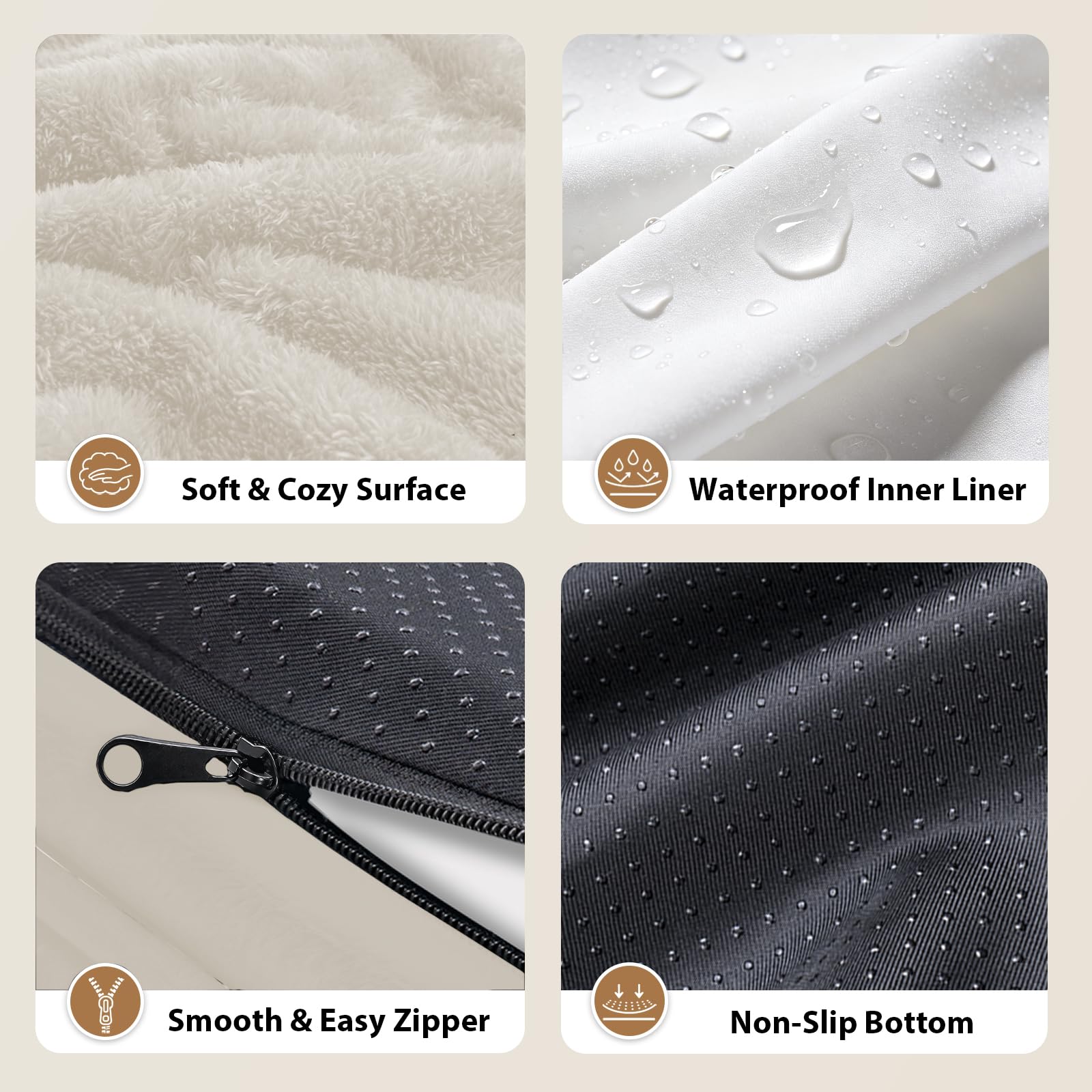 Chez Paw Waterproof Orthopedic XL Dog Bed for Large and Extra Large Dogs