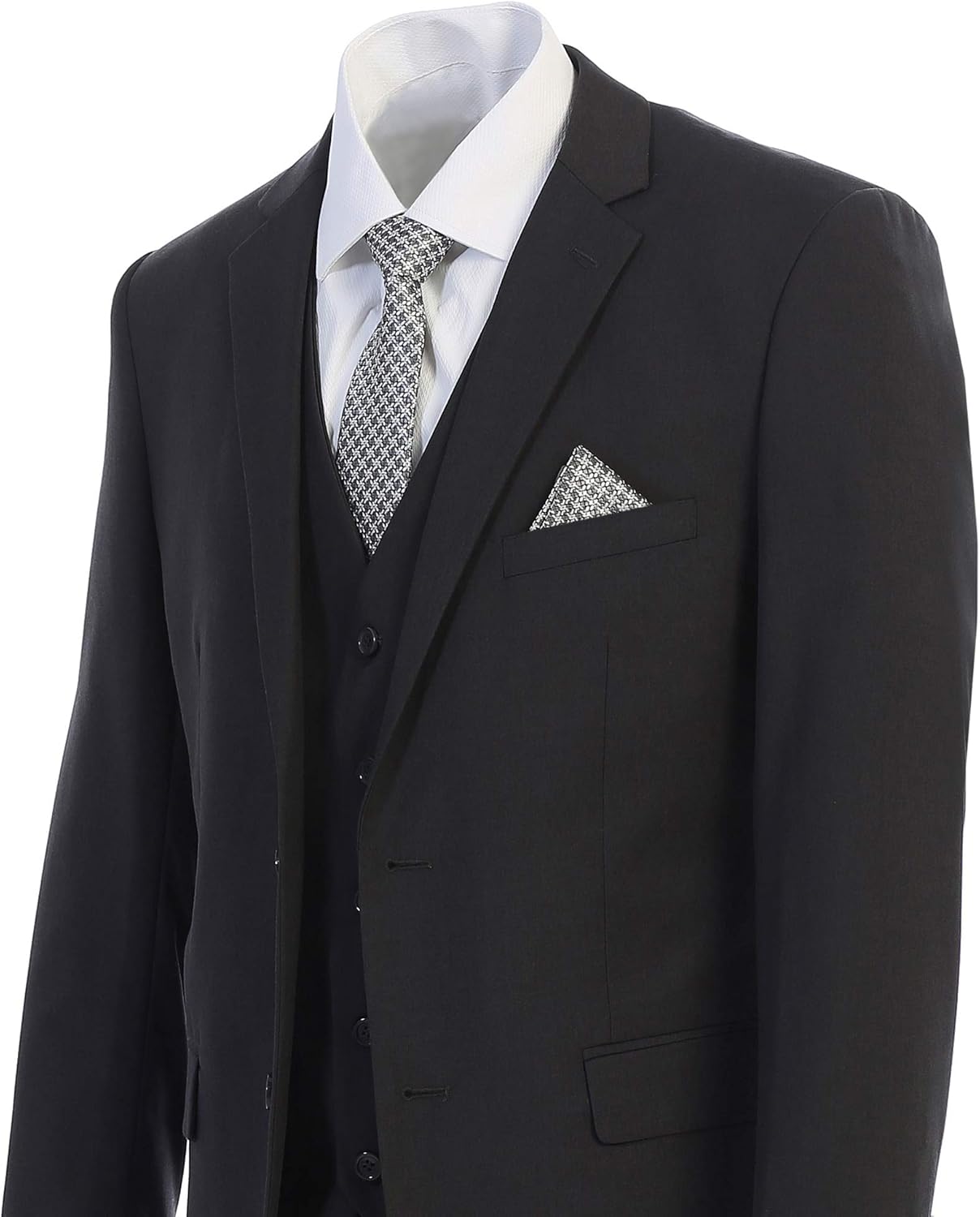 Elegant Mens Charcoal Gray Two Button Three Piece Suit (36 Regular)