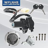 Vista 2 de WFLNHB Llave de bloqueo de encendido para Kawasaki EX250J 2008 250R EX250J SE 2012 EX300A SE 2014