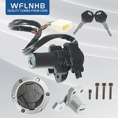 Miniatura 2 de WFLNHB Llave de bloqueo de encendido para Kawasaki EX250J 2008 250R EX250J SE 2012 EX300A SE 2014