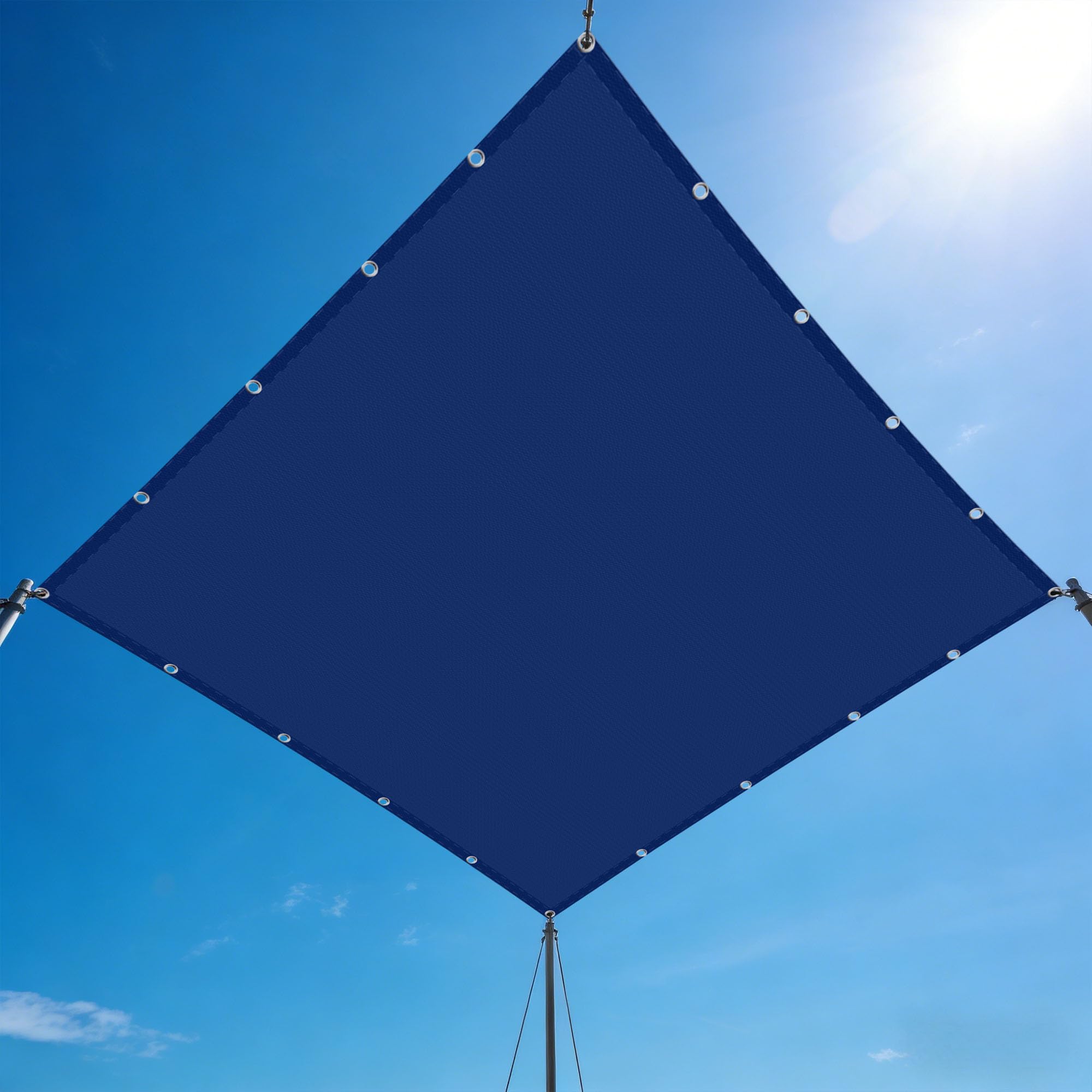 Voile d'ombrage imperméable bleu foncé 1.4x5m pour votre terrasse