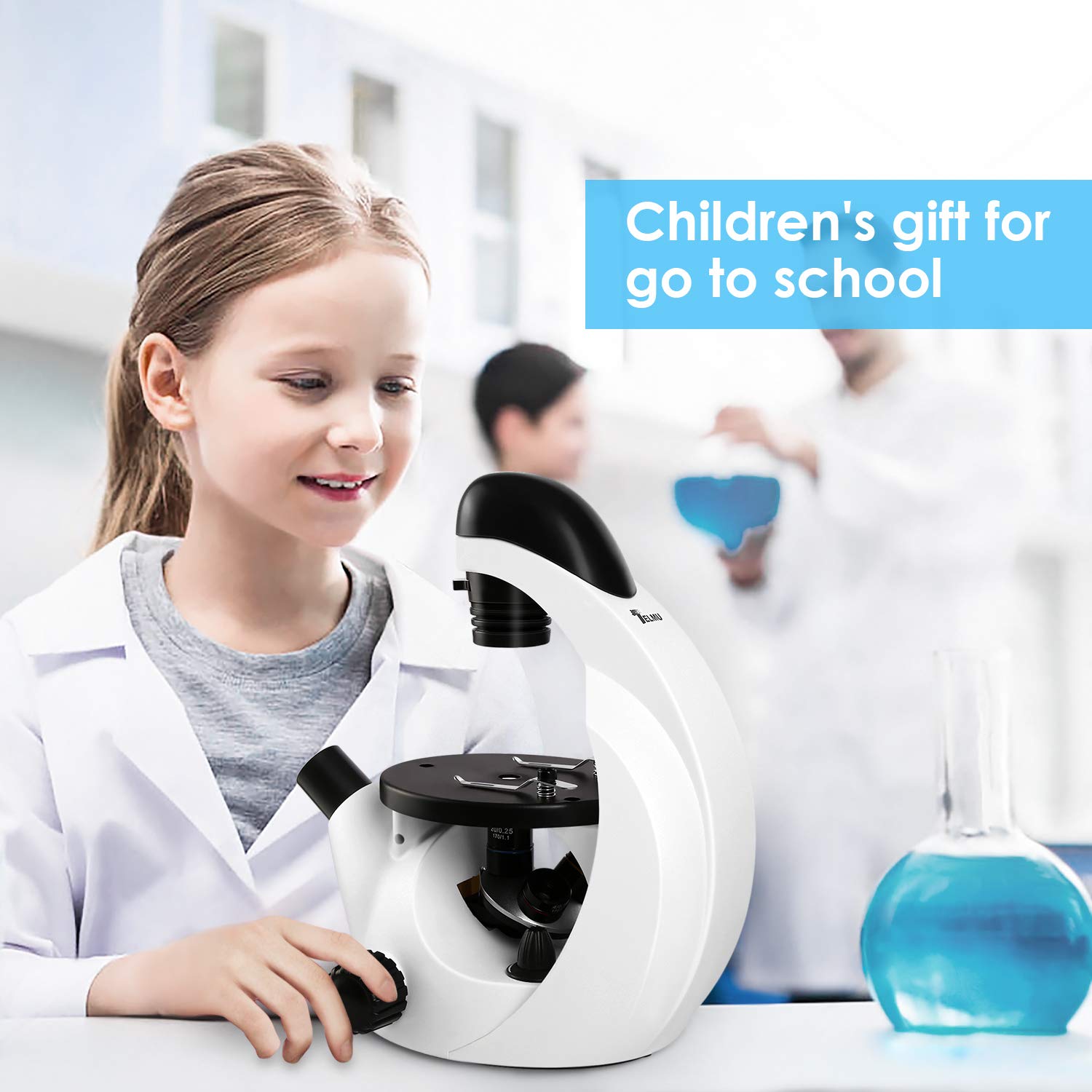 Buy TELMU Inverted Microscope 40X 320X, Monocular Compound Microscope