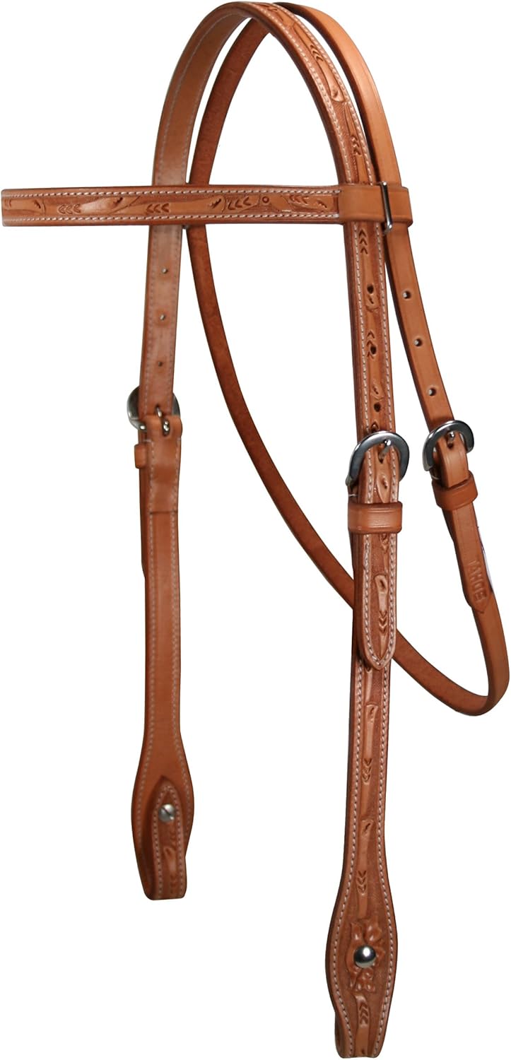 Tahoe Tack USA Leather Leaf Tooled Western Browband Headstall