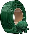 eSUN PLA+ Refilament 1.75mm, 3D Printer Refill PLA Plus, Dimensional Accuracy +/- 0.03mm, 1KG Spoolless 3D Printing Filament for 3D Printers, Pine Green
