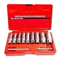 Vista 1 de TGHLMH - Juego de 11 extractores profundos tipo espiral, juego de extractor de tuercas para quitar tuercas profundas y rotas, pernos de espárragos