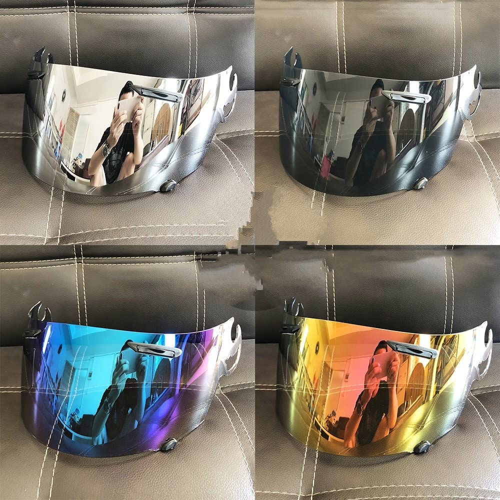 Lente per casco da moto, Lente visiera del casco del motociclo, anelli di protezione del casco del casco da motociclo a 6 colori Interezzo della lente compatibile con AR-AI RR5 RX7-GP Quantico St rx-q