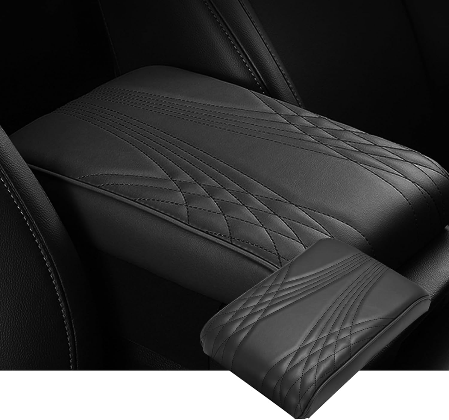 Jawmoy 1 PC Car Center Console Armrest Covers, 12.5In x 8.6In x 1.9In Four Seasons