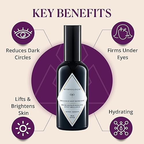 Miniatura 5 de HYMNOLOGIE Brilliance Mist Refresher - Spray de hidratación revitalizante y energizante con azafrán y mandarina  Bruma facial hidratante y