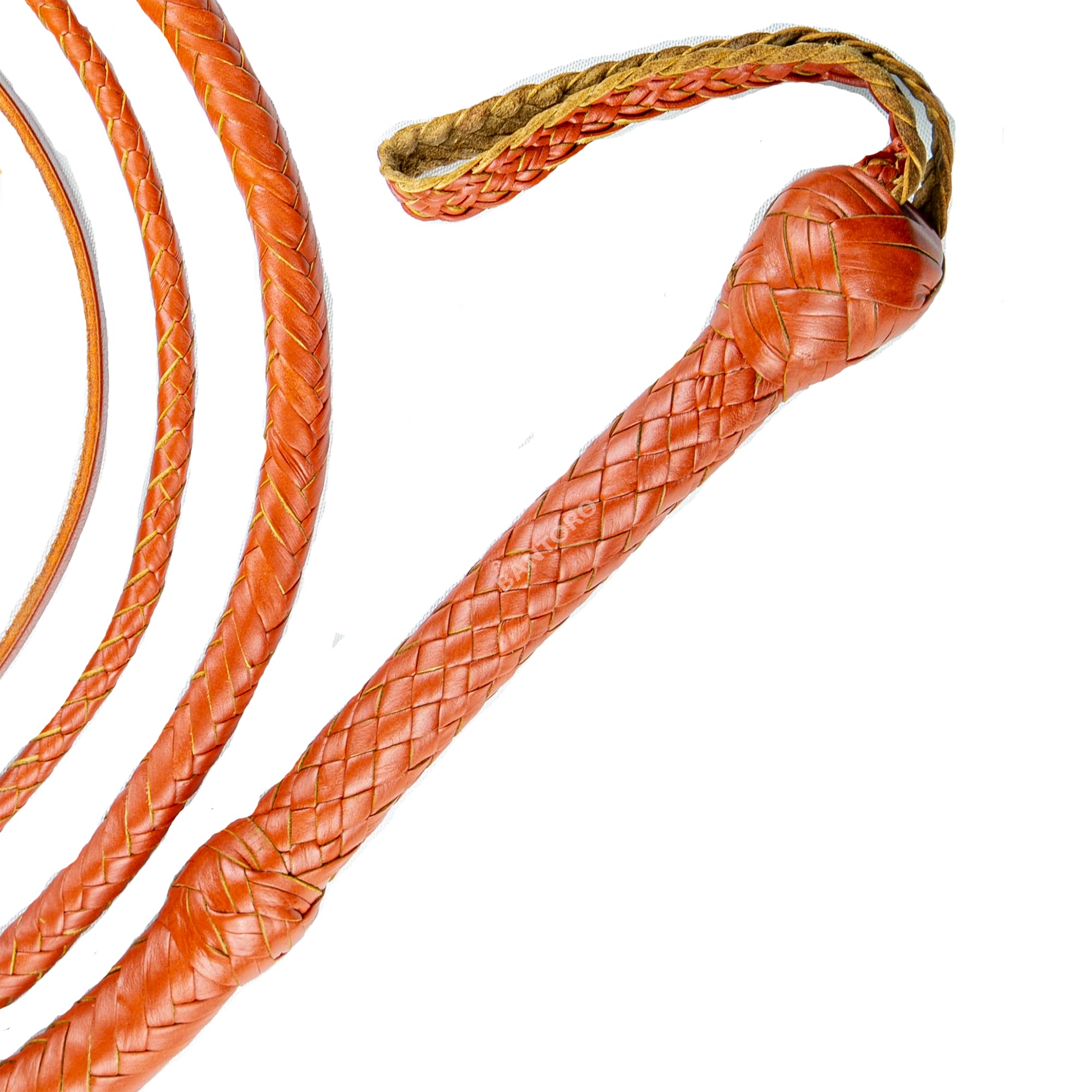 Leren Bullwhip Zware 16 Vlechten - Gevlochten Leer Met Krakend Geluid - Indiana Jones Stijl