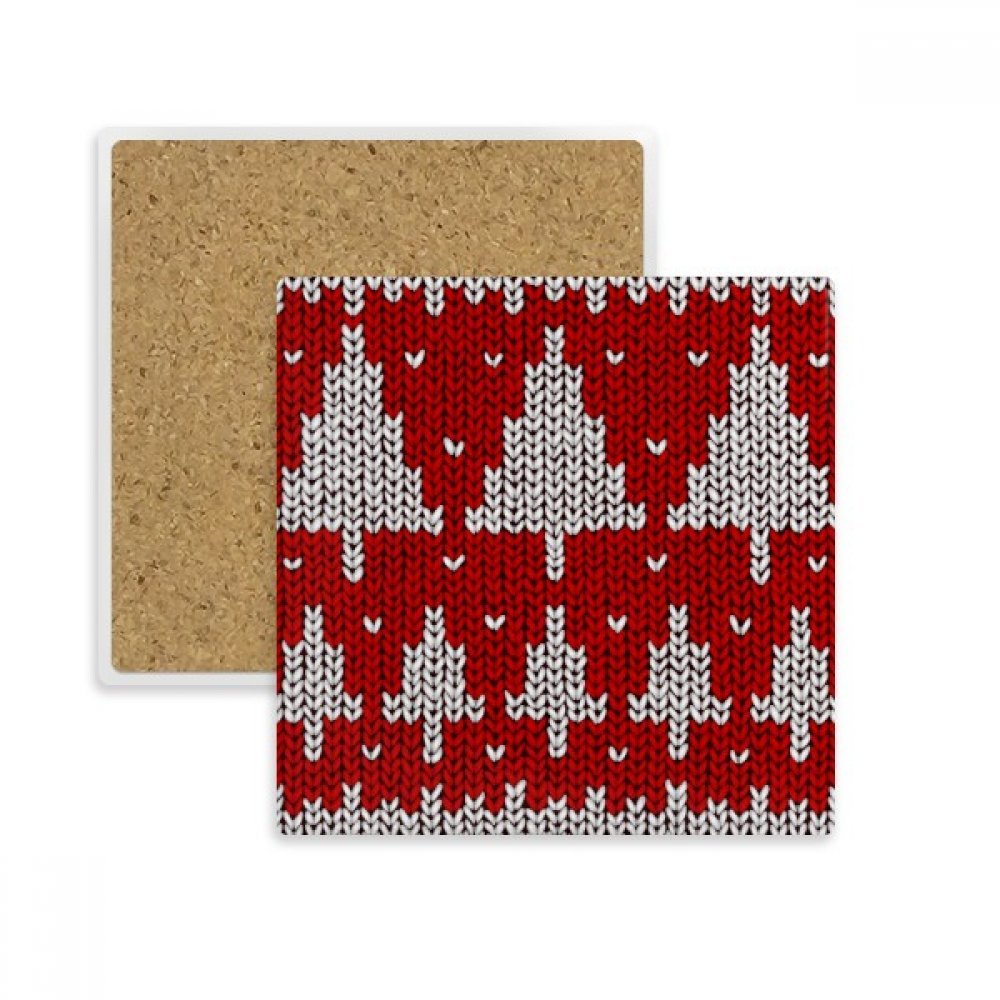 Coaster en pierre absorbant arbre rouge contre les taches de tasse sur la table