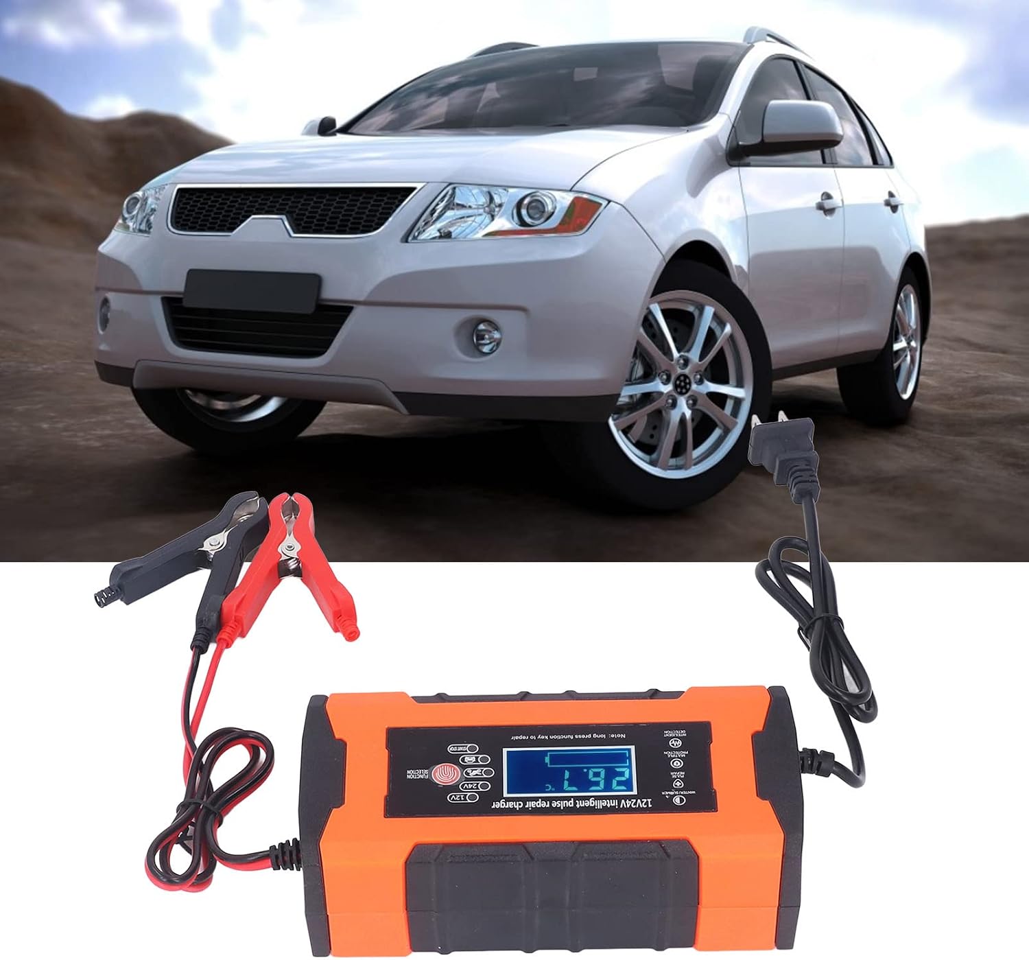 Pulse Repair Battery Charger Battery Charger Pulse Battery Maintainer 12V 10A 24V 5A US Plug 110‑220V
