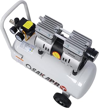 Air Compressor, 8 Gallon Steel Tank, 1.5HP 4 CFM at 90 PSI Oil Free Air Compressor & Max. 115PSI Pressure, 70dB Ultra Quiet Portable Compressor, for Auto Repair, Tire Inflation, Spray Painting - Gray
