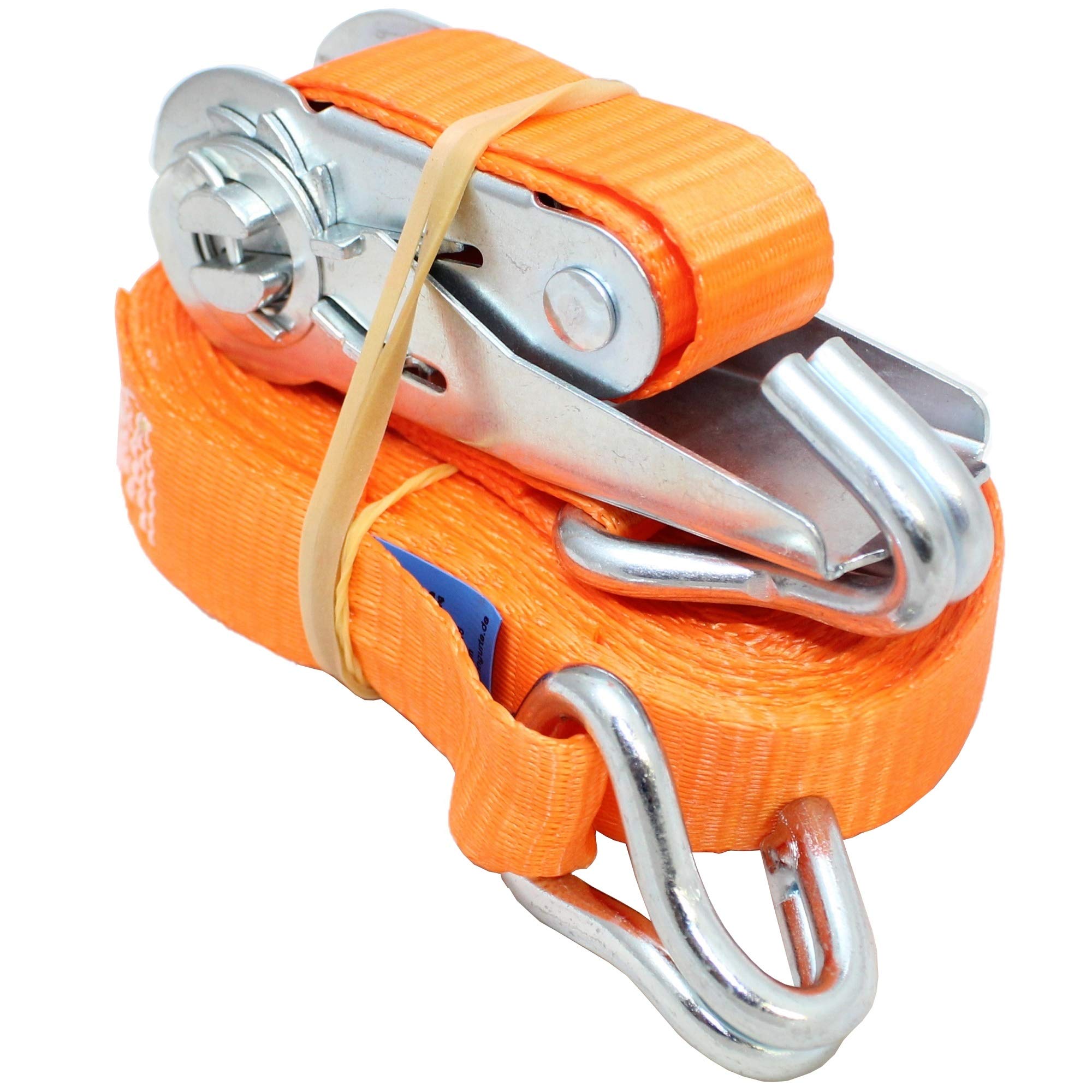 10 x sangles d'arrimage professionnelles 400/800 kg 6 mètres 25 mm de large 0,8 t sangle à cliquet en deux parties sangle d'arrimage DIN EN 12195-2
