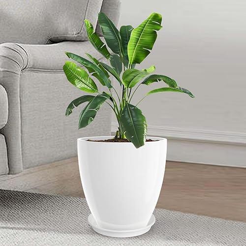GameXcel Flower Pot Indoor - Outdoor Plant Pot - White