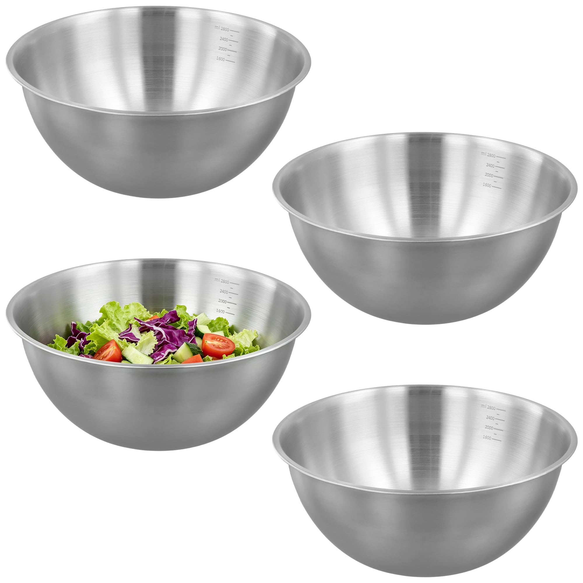 Bols en acier inoxydable 25 cm MOUYAT lot de 4 bols en métal pour cuisson