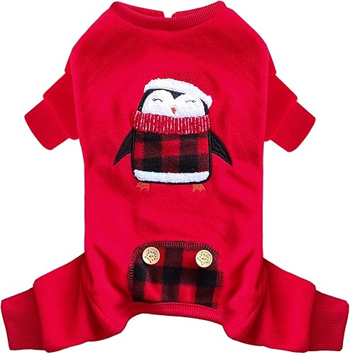 KYEESE Pijamas de Navidad para perros pequeños, pijamas a cuadros para perros pequeños, pijamas navideñas para gatos