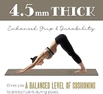 Épaisseur du tapis de yoga 4.5mm, Caoutchouc naturel et PU Tapis de yoga non glissades avec des femmes strap, tapis d'exercice pour le yoga, Pilates professionnels, entraînement à domicile, fitness Gym Mat, tapis de yoga Namaste