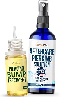 BodyJ4You Sterile Saline Piercing Aftercare Spray Kit - Keloid Bump Drops