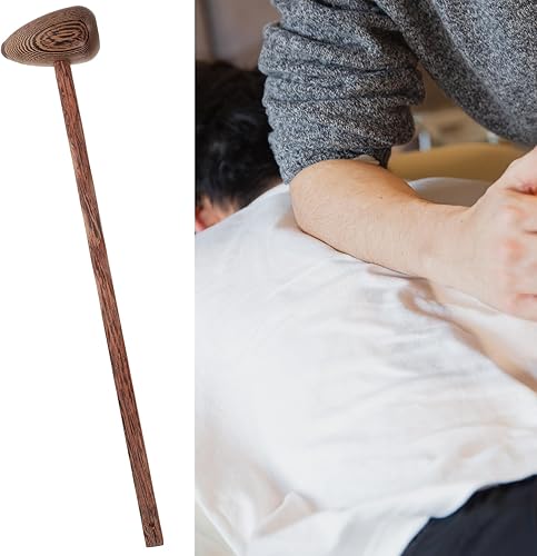 Miniatura 8 de Healifty Martillo de cuerno de cordero, 2 martillos de masaje de madera para en casa, herramientas de gong, terapia de punto de activación y