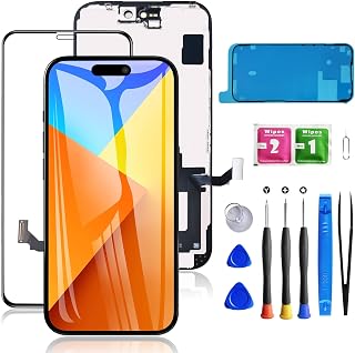 for iPhone 15 Screen Replacement 6.1 Inch with Complete Toolkit