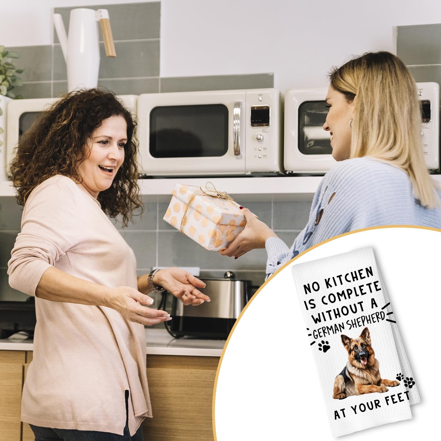 German Shepherd Dog Kitchen Towels - A Kitchen is Not Complete Without A German Shepherd Dish Towel Waffle Weave Hand Towels for Home Bathroom,Gift for Dog Lovers,16×24 Inch image 5
