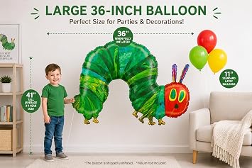 The Very Hungry Caterpillar Eric Carle Jumbo 36 Foil Party Balloon