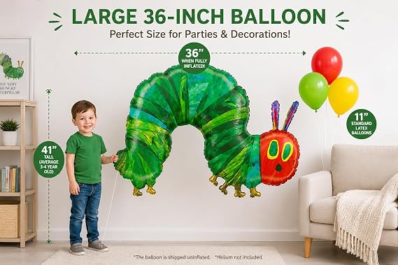 The Very Hungry Caterpillar Eric Carle Jumbo 36 Foil Party Balloon