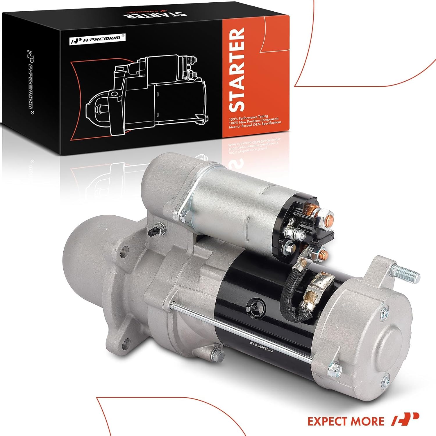 A-Premium Starter Motor Compatible with Ford F-650 2000-2006, F-750 2000-2006 & Kenworth K300 1994-1996/2000-2003, T300 1996-2007, 5.9L, 12V 2.9KW 10-Teeth Clockwise, Replace# 10461474, 10479634