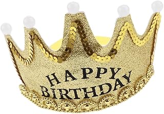 【パーティーパーク 】お誕生日 バースデー 王冠 キラキラ 光る LED お祝い 演出 クラウン 選べる 4色 (ゴールド)