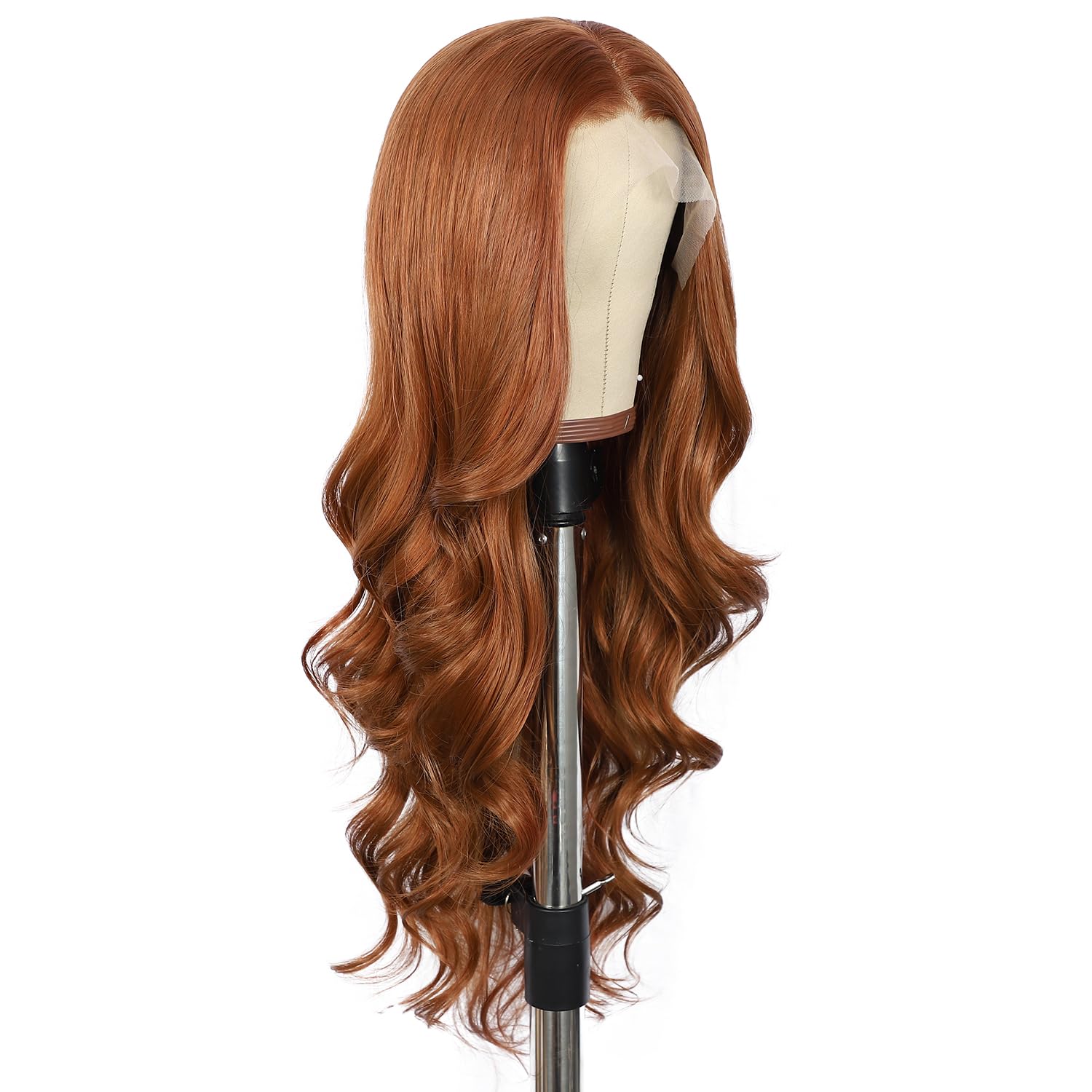 Sapphirewigs Auburn Lace Front Wig 13x4 Synthetic Body Wave Synthetic Lace Front Wigs Party Date Daily Wear Christmas Natural Looking 26 inch - Image 4