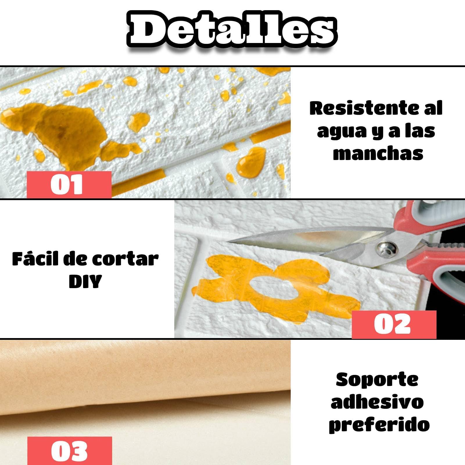 20 Piezas Papel Pintado Pared, Paneles Decorativos 3D, 35x38cm, Panel Decorativos para Pared, Revestimiento Pared Exterior Panel PVC Exterior Papel Pared Autoadhesivo