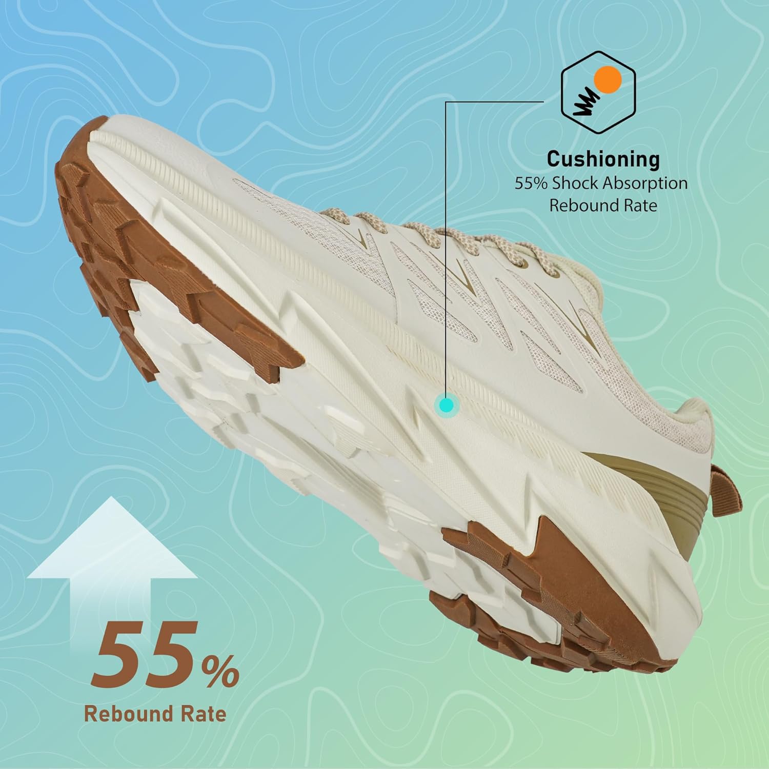 Men's Versatile Off-Road Running Shoe for Rugged Lightweight Breathable Walking Out... - Image 5