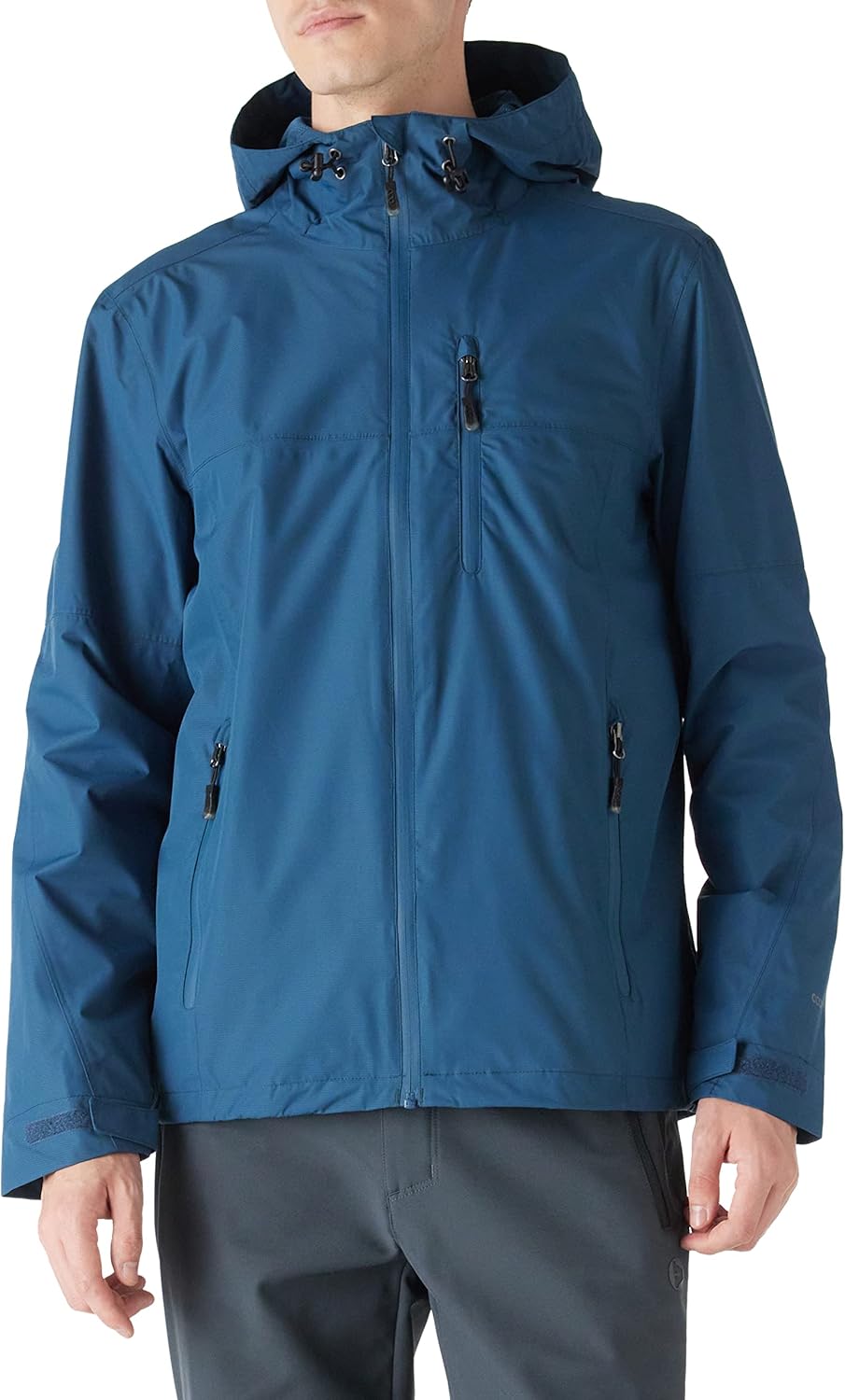 Outdoor Ventures Chaqueta impermeable plegable para hombre, rompevientos ligera con capucha..