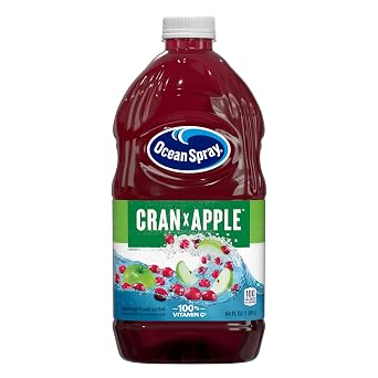 مشروب عصير التفاح والتوت البري من Ocean Spray Cran-AppleTM، زجاجة سعة 64 أونصة