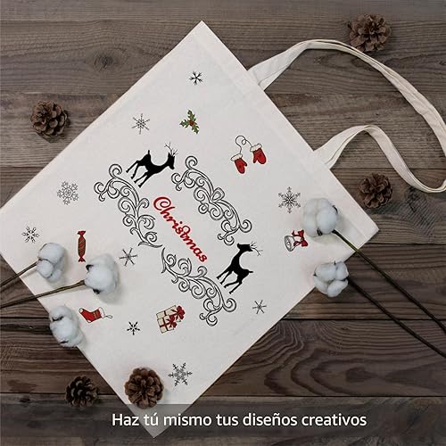 Miniatura 3 de TOPDesign  Paquete de 48 bolsas de tela de algodón de 16 pulgadas x 15 pulgadas, ligeras, medianas y reutilizables, adecuadas para bricolaje,
